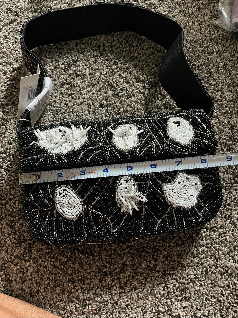 Sol and Mer beaded Halloween ghost purse - Picture 3 of 4